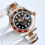 SJ Factory ROLEX GMT Rose Gold 2025 Pepsi MK5 GMT 904L steel red and black 40mm watch